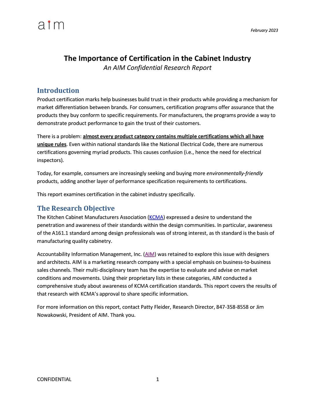 kcm7118 kcma report on certifications.pdf